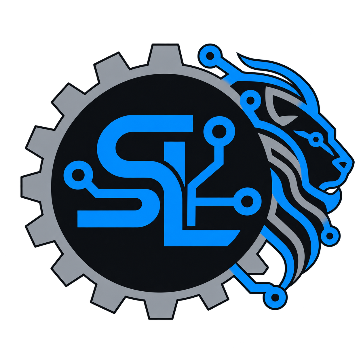Syslog Labs circuit lion logo